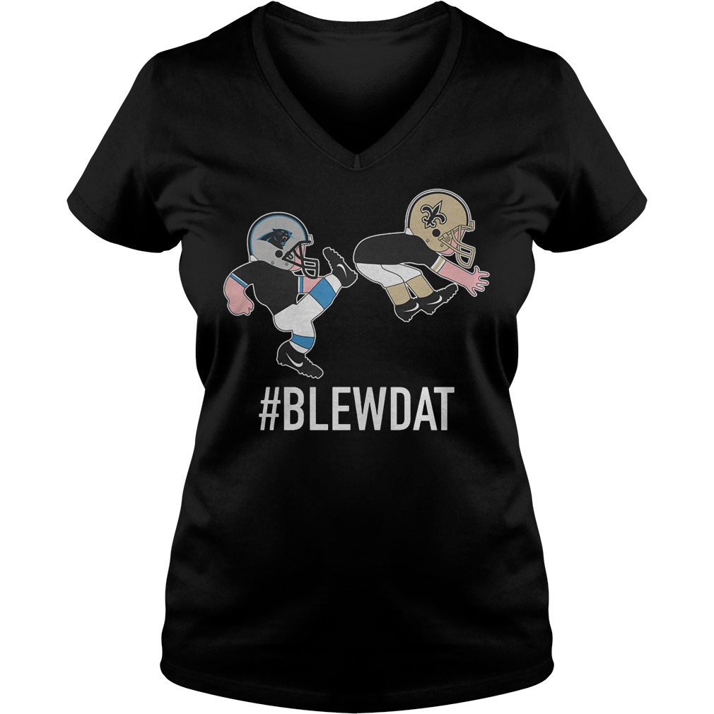 #blewdat Carolina Panthers Kick Ass New Saint T-Shirt Ladies V-Neck