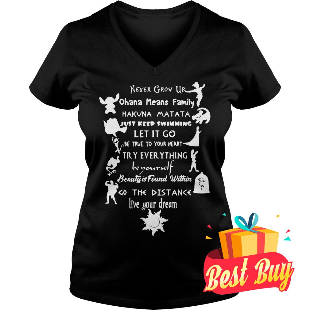 Official 11 lessons Disney shirt 4 Official 11 lessons Disney shirt Ladies V-Neck