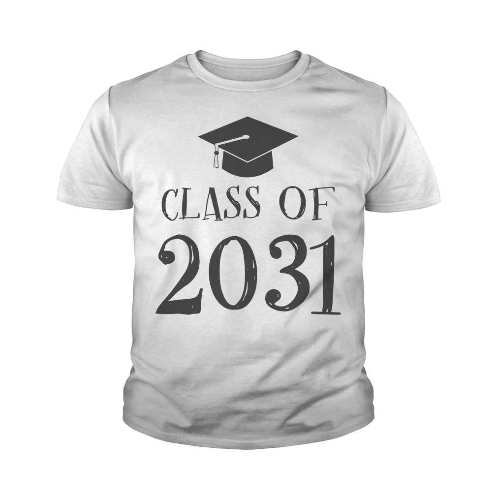 Official Class Of 2031 Grow With Me First Day Of School T-Shirt Youth Tee