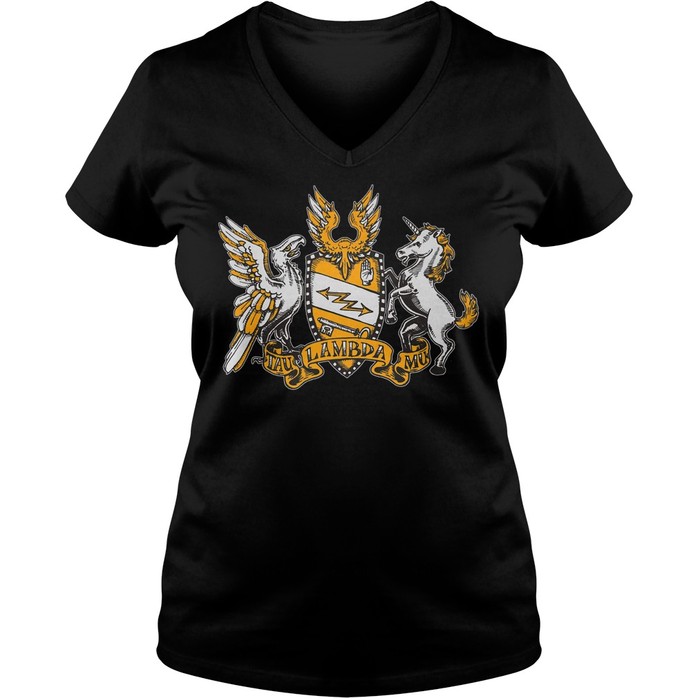 Official Tau Lambda Mu-TAM Crest Shirt Ladies V-Neck