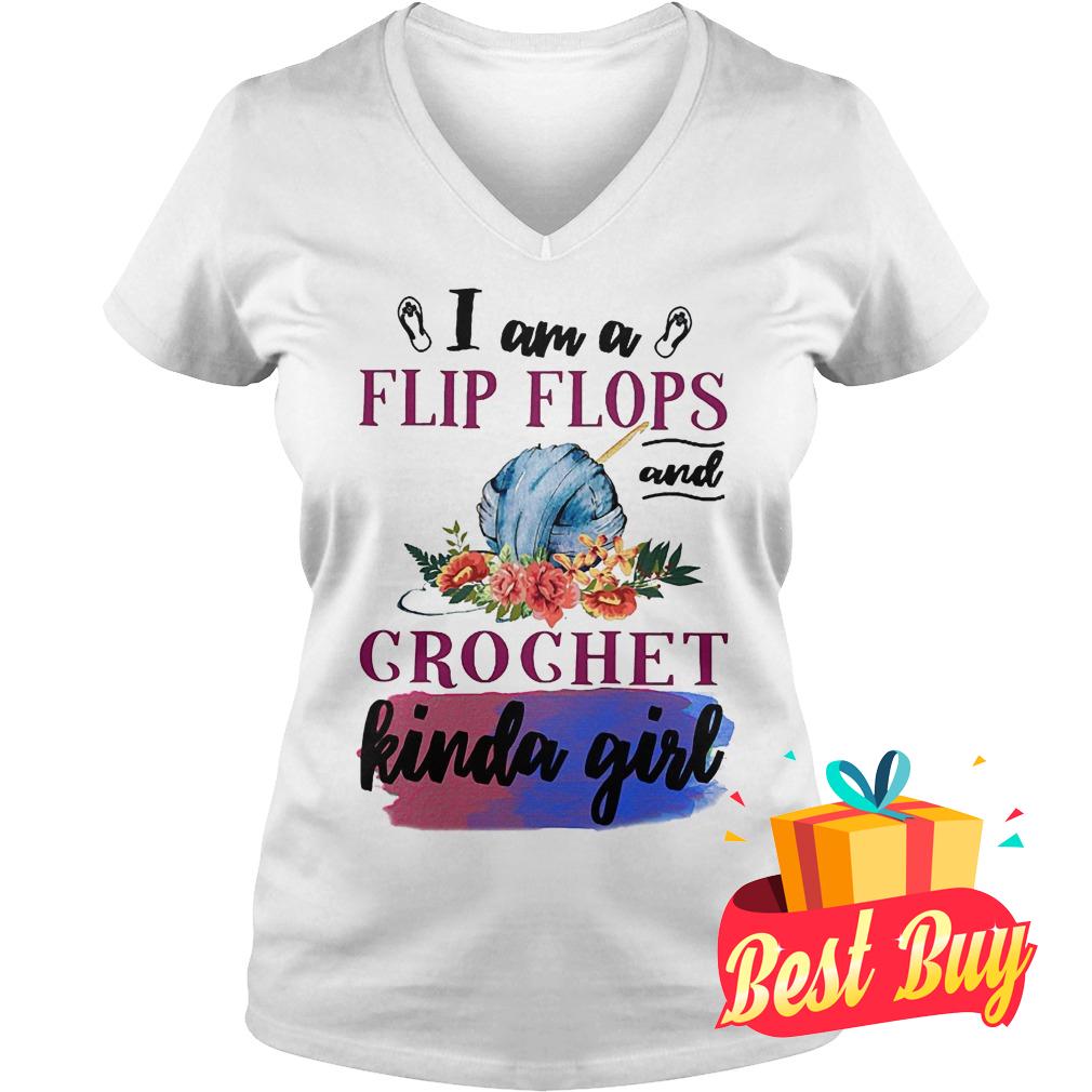 Original I Am A Flip Flops And Groghet Kinda Girl Shirt 10 Original I Am A Flip Flops And Groghet Kinda Girl Shirt Ladies V-Neck