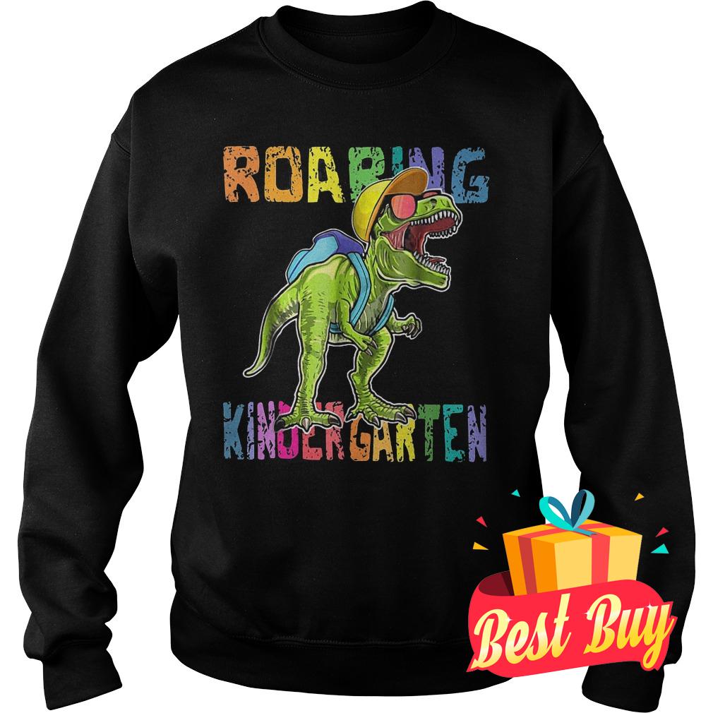 Premium Back To School Roaring Kindergarten Dinosaur Shirt 3 Premium Back To School Roaring Kindergarten Dinosaur Shirt Sweatshirt Unisex