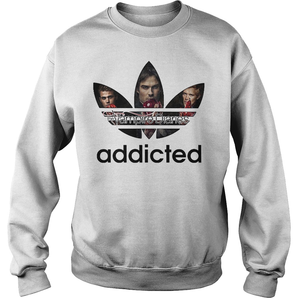 Premium Vampire Diaries Addicted Adidas Logo Shirt 9 Premium Vampire Diaries Addicted Adidas Logo Shirt Sweatshirt Unisex