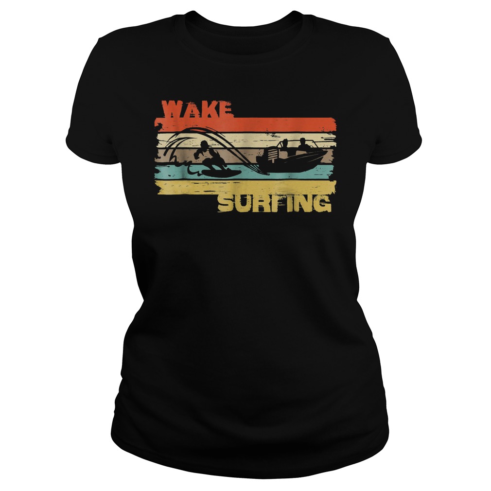 Premium Wakesurfing Vintage T-Shirt Classic Ladies Tee