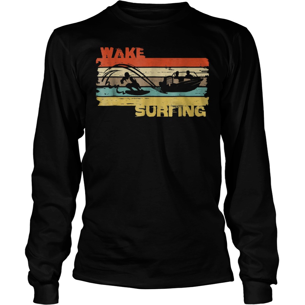 Premium Wakesurfing Vintage T-Shirt Longsleeve Tee Unisex