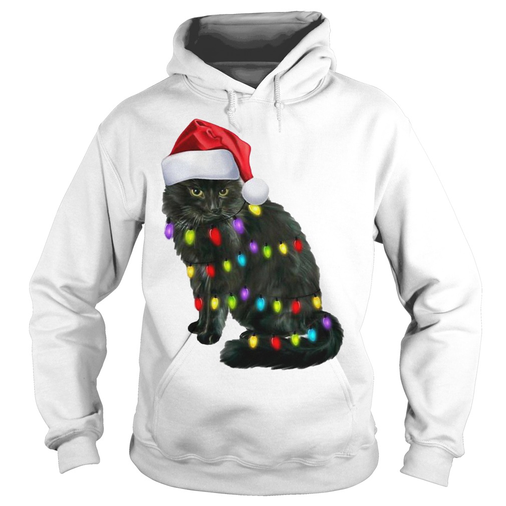 Cat light christmas Shirt 2 Cat light christmas Shirt Hoodie