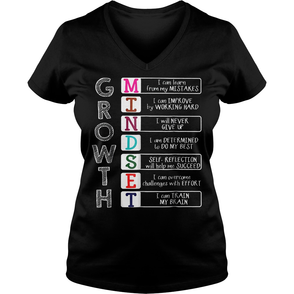 Growth mindset Shirt 4 Growth mindset Shirt Ladies V-Neck