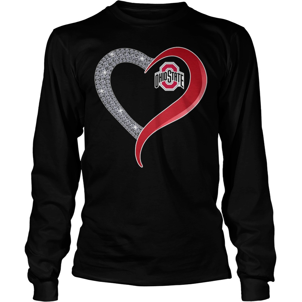 Ohio State Buckeyes heart blink Shirt Longsleeve Tee Unisex