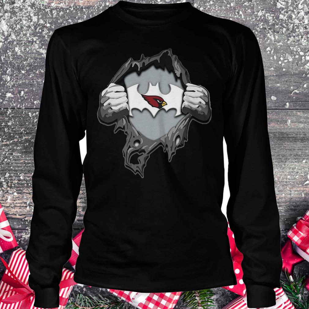Arizona Cardinals Ripping Tearing Through Logo Batman Shirt Longsleeve Tee Unisex