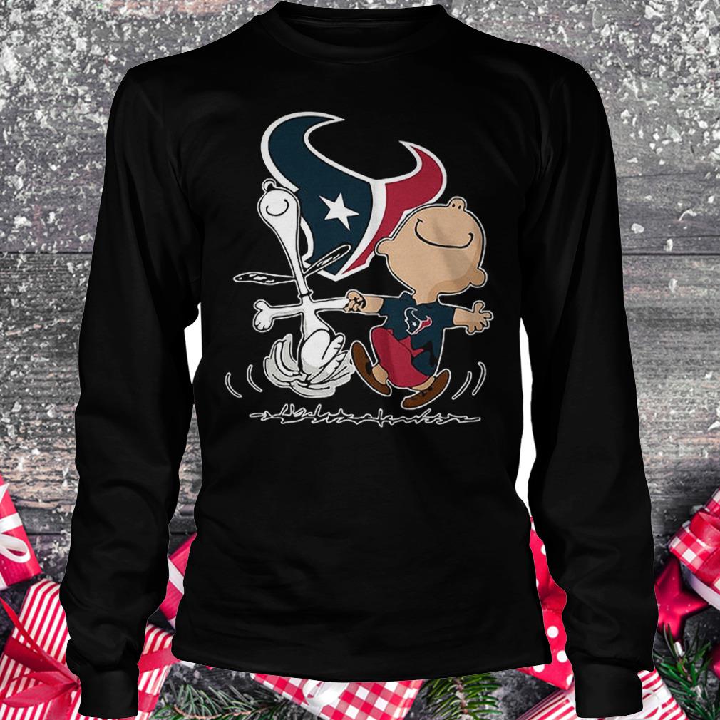 Charlie Brown and Snoopy Houston Texans Shirt 5 Charlie Brown and Snoopy Houston Texans Shirt Longsleeve Tee Unisex