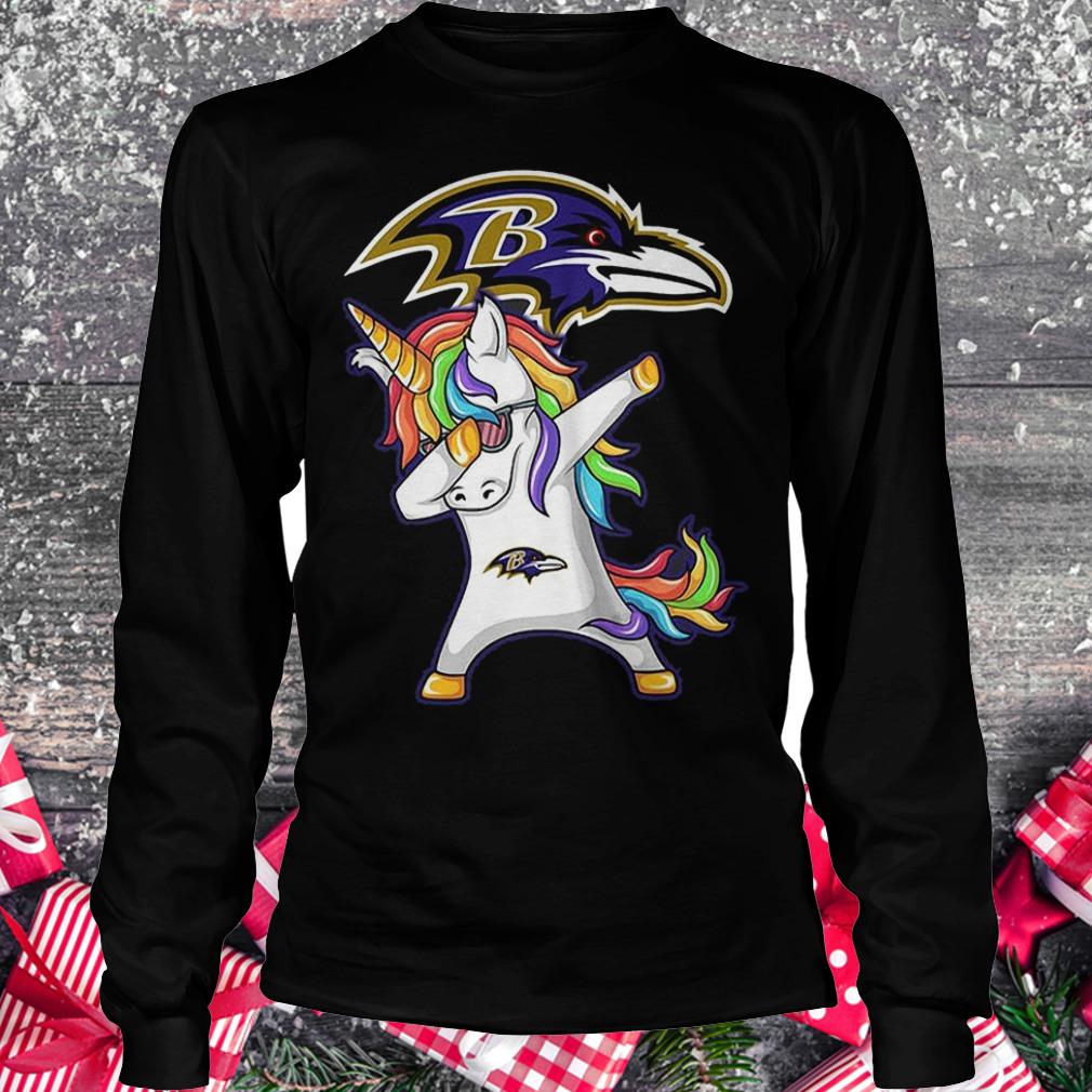Dabbing hip hop unicorn Dab Baltimore Ravens Shirt Longsleeve Tee Unisex