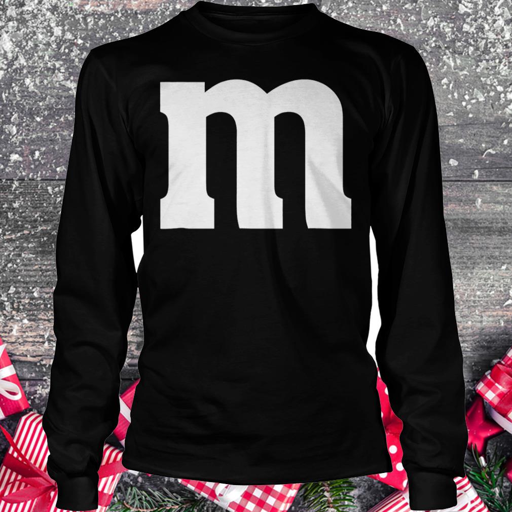 Letter m lower case alphabet costume shirt Shirt Longsleeve Tee Unisex