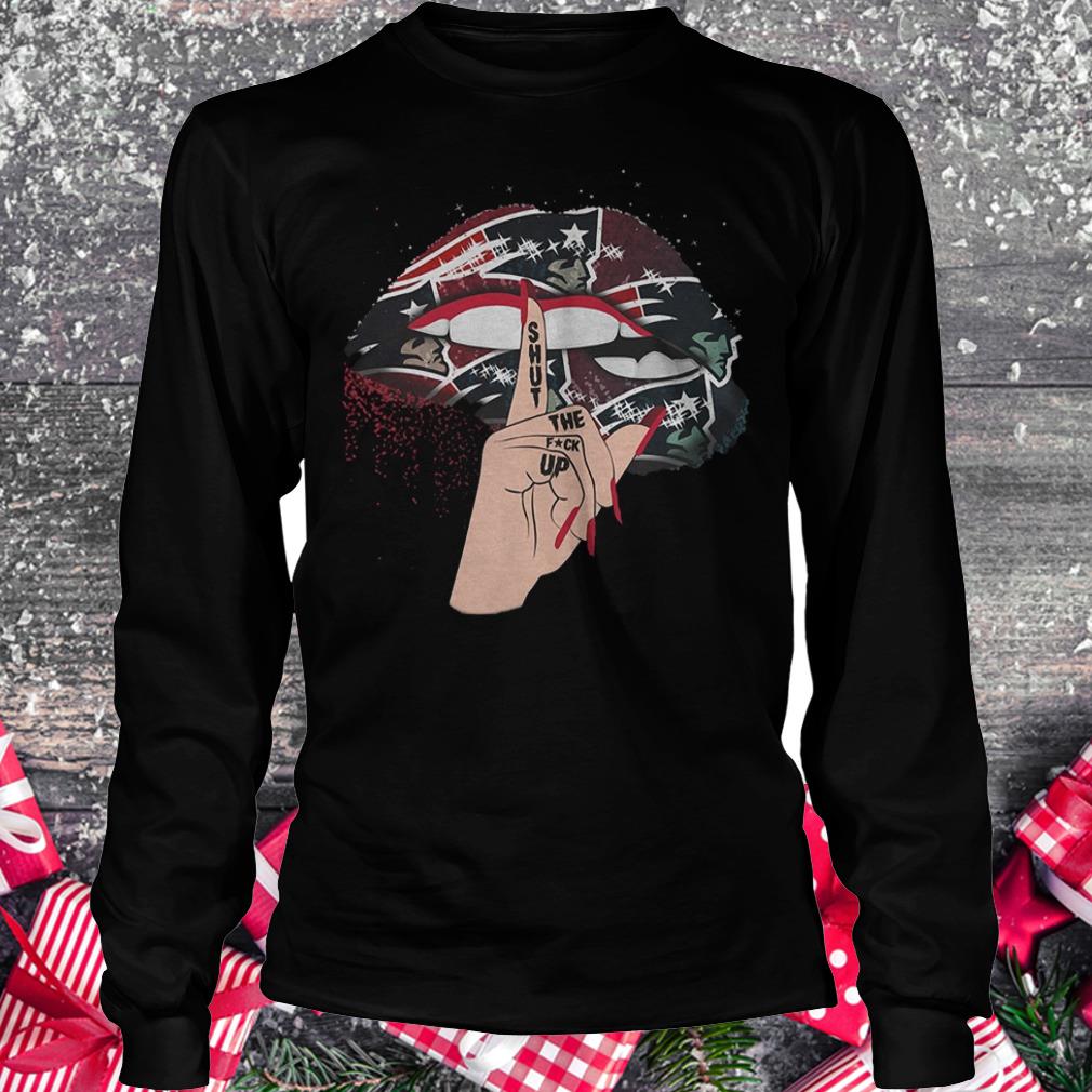 NFL New England Patriots lips shut the fuck up Shirt Longsleeve Tee Unisex
