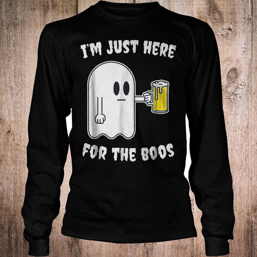 Official I'm just here for the Boos ghost halloween beer shirt 5 Official I'm just here for the Boos ghost halloween beer shirt Longsleeve Tee Unisex