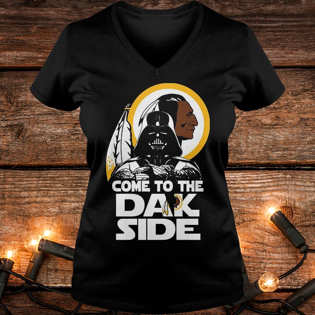 Official Washington redskins come to the dak side Dark Vader T-Shirt Ladies V-Neck
