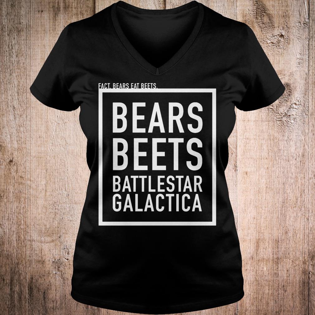 Original Fact bears eat beets bears beets Battlestar Galactica Shirt 12 Original Fact bears eat beets bears beets Battlestar Galactica Shirt Ladies V-Neck