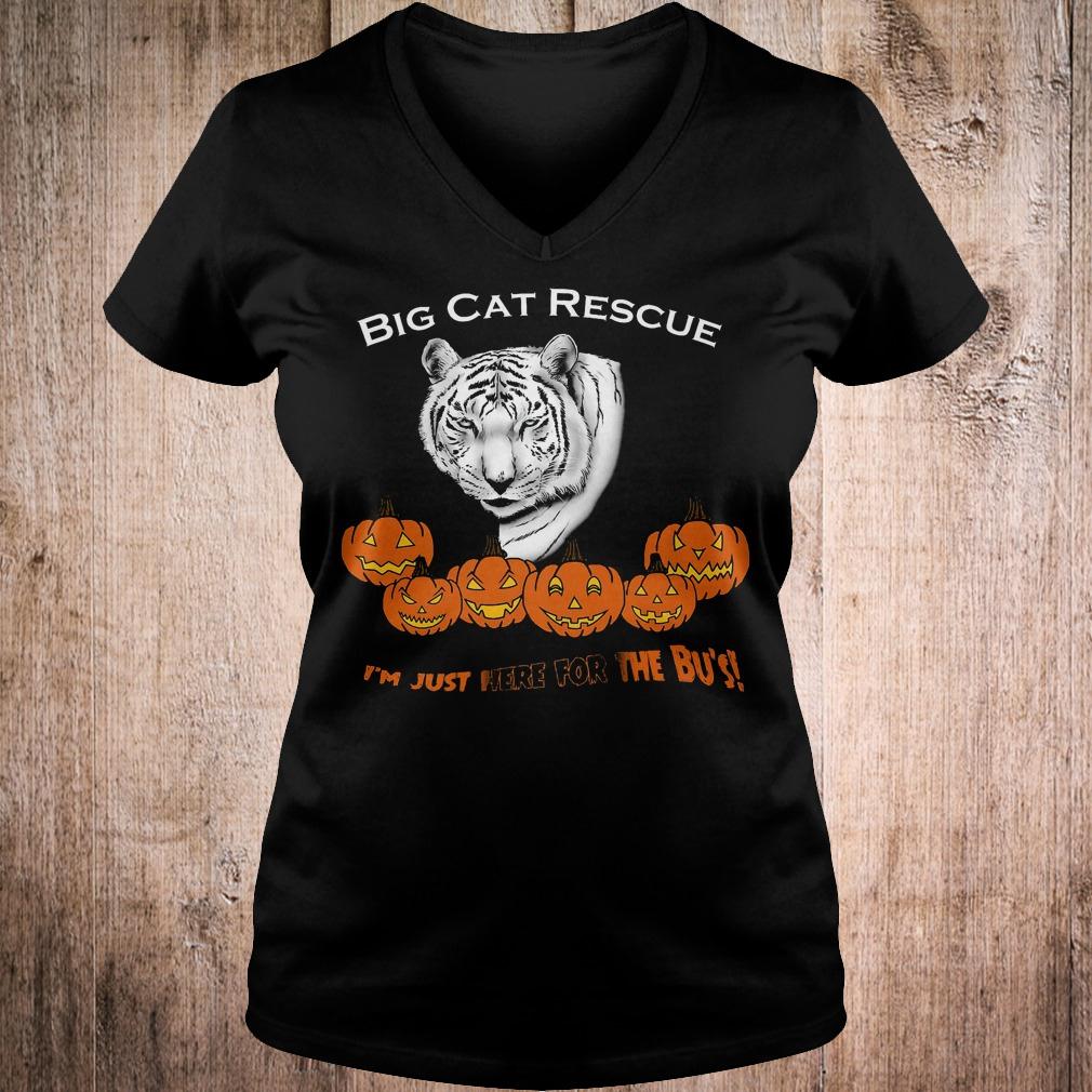 Premium Big cat rescue i'm just here for the Bu's white tiger pumpkins shirt 4 Premium Big cat rescue i'm just here for the Bu's white tiger pumpkins shirt Ladies V-Neck