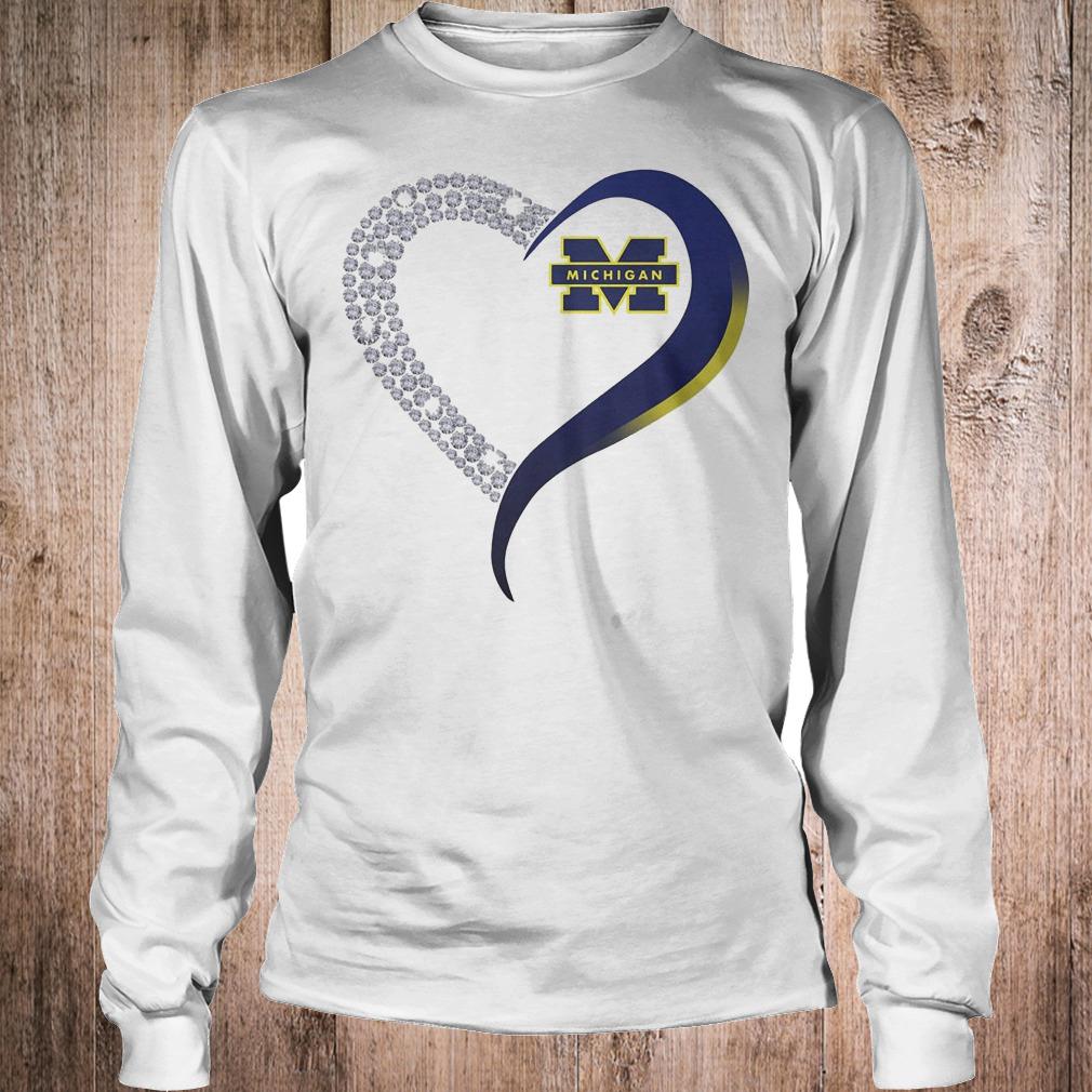 Premium Michigan Wolverines heart blink shirt Longsleeve Tee Unisex