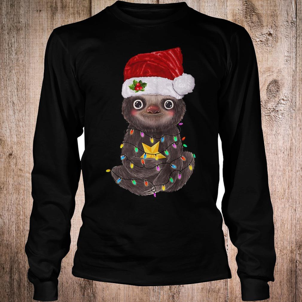 Premium Sloth with Christmas light shirt Longsleeve Tee Unisex