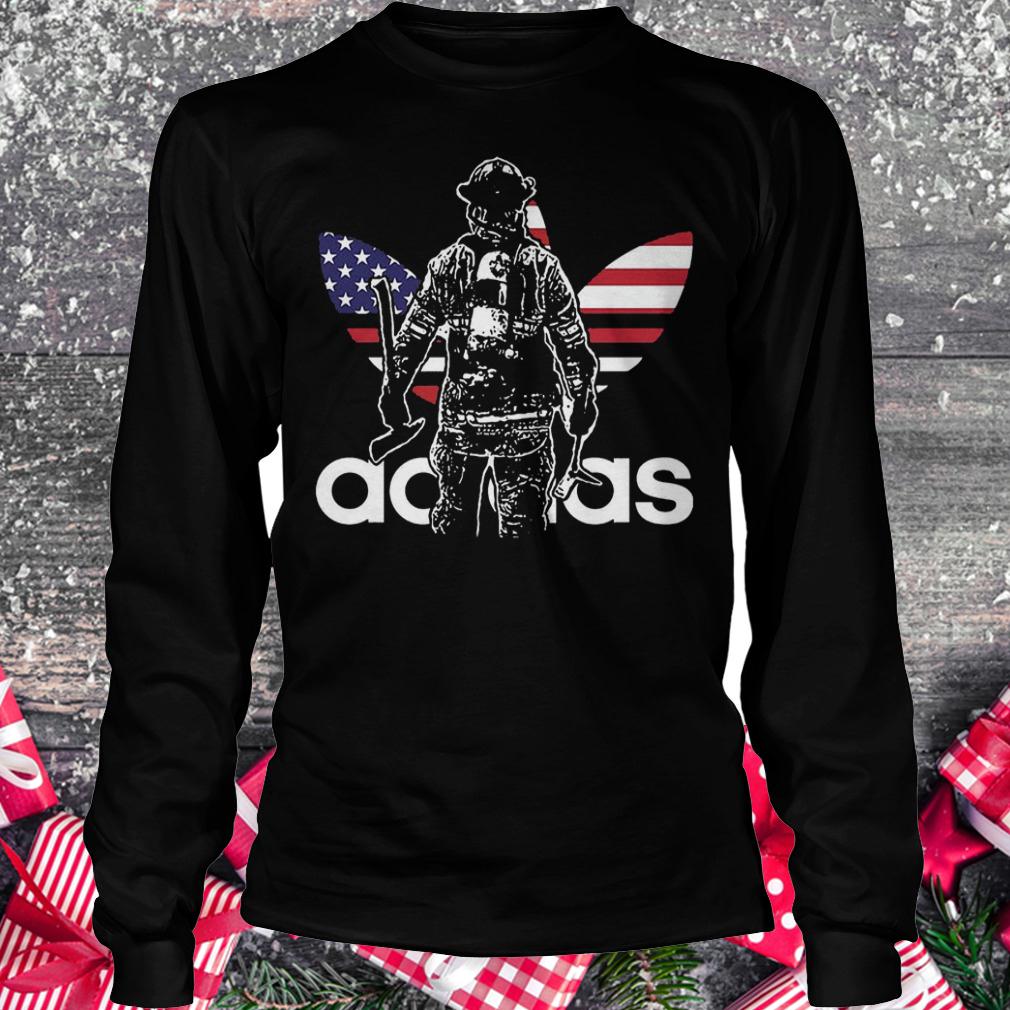 Proud firefighter adidas shirt Longsleeve Tee Unisex