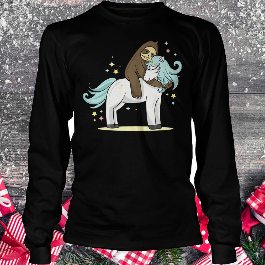 Sloth and unicorn Shirt Longsleeve Tee Unisex