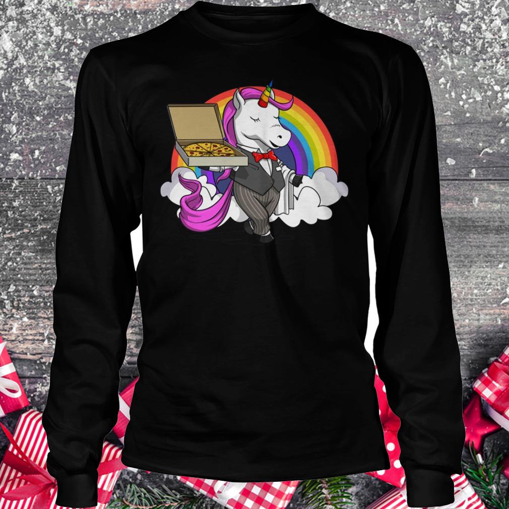 Unicorn pizza bartender waitress funny rainbow party Shirt Longsleeve Tee Unisex