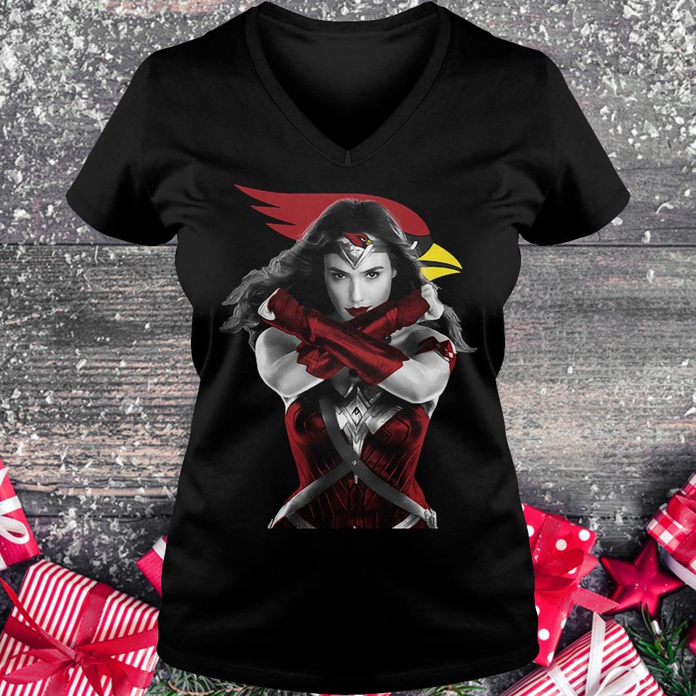 Wonder Woman Arizona Cardinals Shirt 4 Wonder Woman Arizona Cardinals Shirt Ladies V-Neck