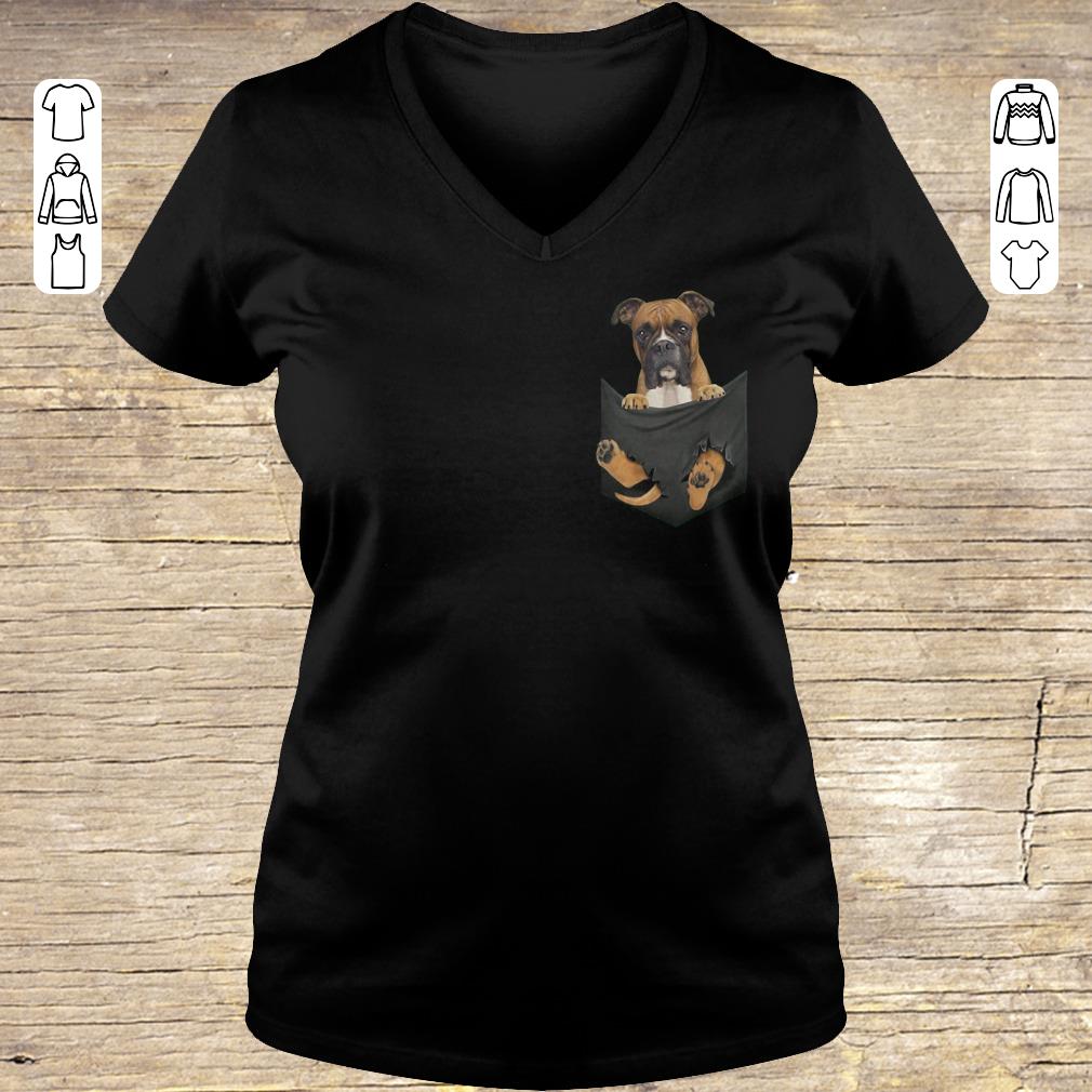 Awesome Boxer Tiny Pocket shirt hoodie Ladies V-Neck