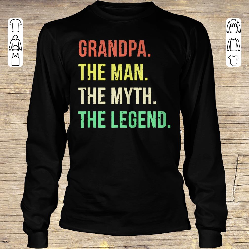 Awesome Grandpa The Man The Myth The Legend shirt Longsleeve Tee Unisex