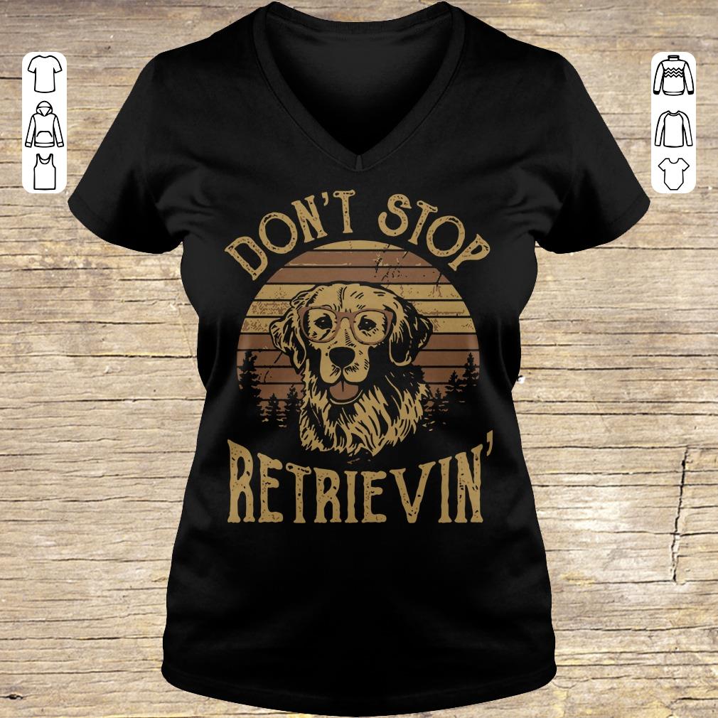 Awesome Sunset Don't stop retrievin shirt sweater Ladies V-Neck
