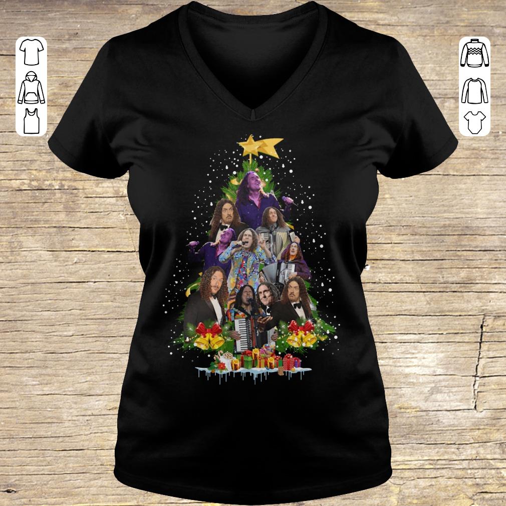 Awesome Weird Al Yankovic Christmas tree shirt Ladies V-Neck