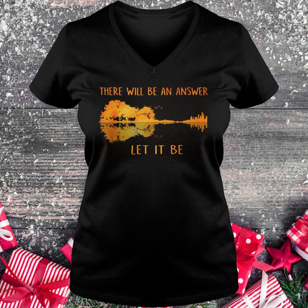 Best price There will be an answer let it be guitar lake shadow shirt Ladies V-Neck
