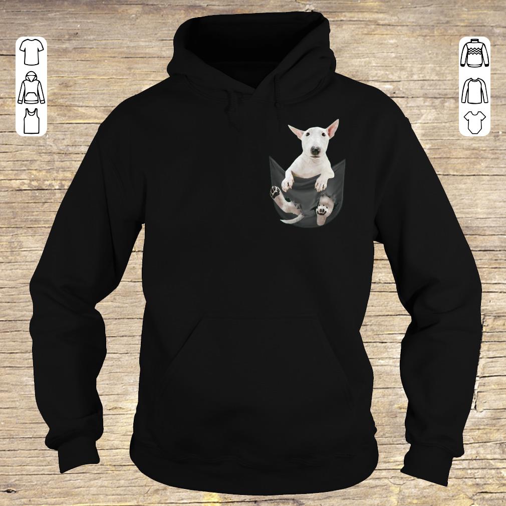 Funny Bull Terrier inside black Tiny Pocket shirt hoodie Hoodie