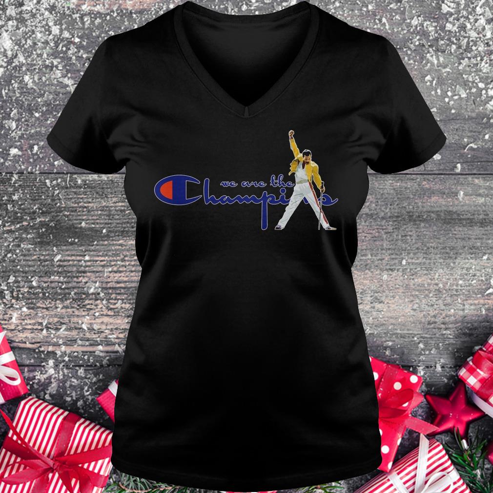 Funny We are the champions shirt Ladies V-Neck