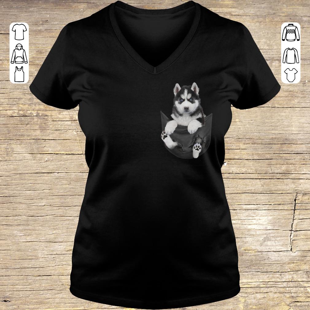 Hot Husky Tiny Pocket shirt hoodie Ladies V-Neck