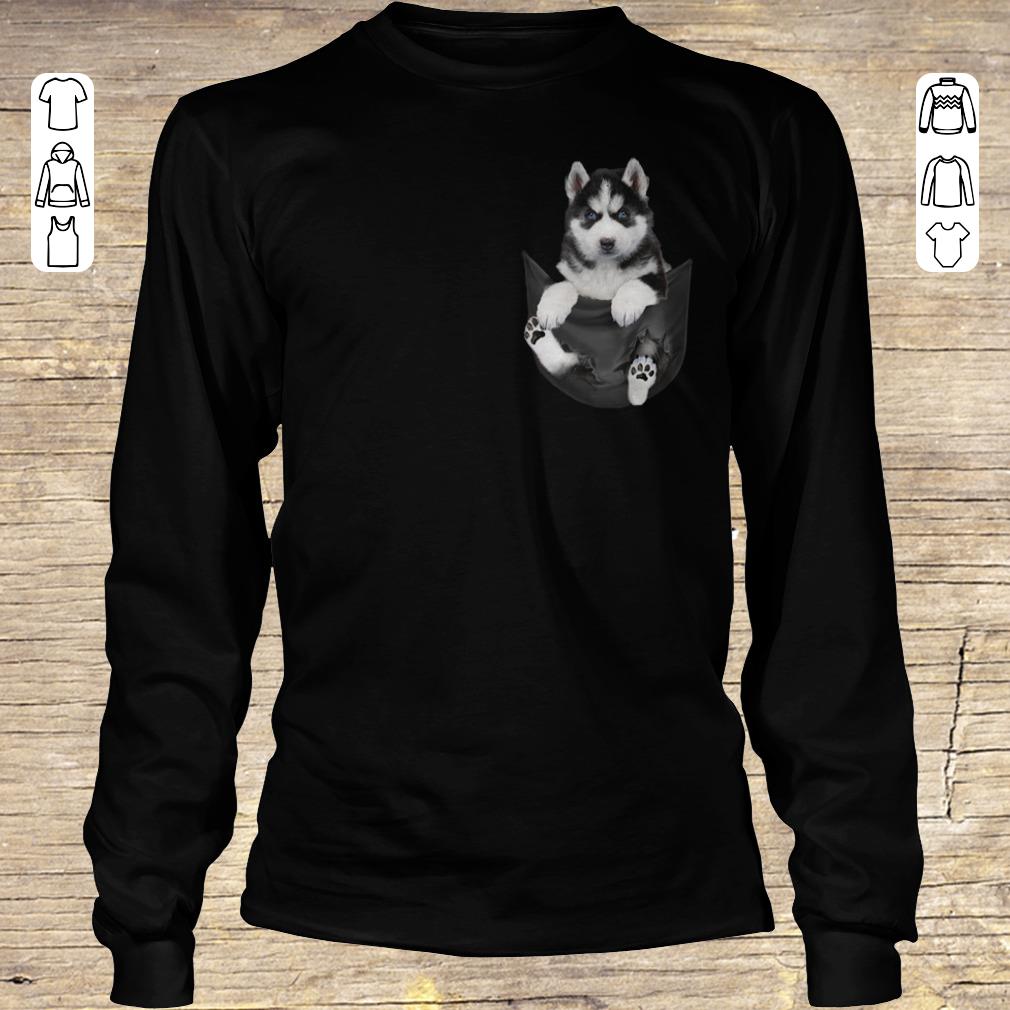 Hot Husky Tiny Pocket shirt hoodie Longsleeve Tee Unisex