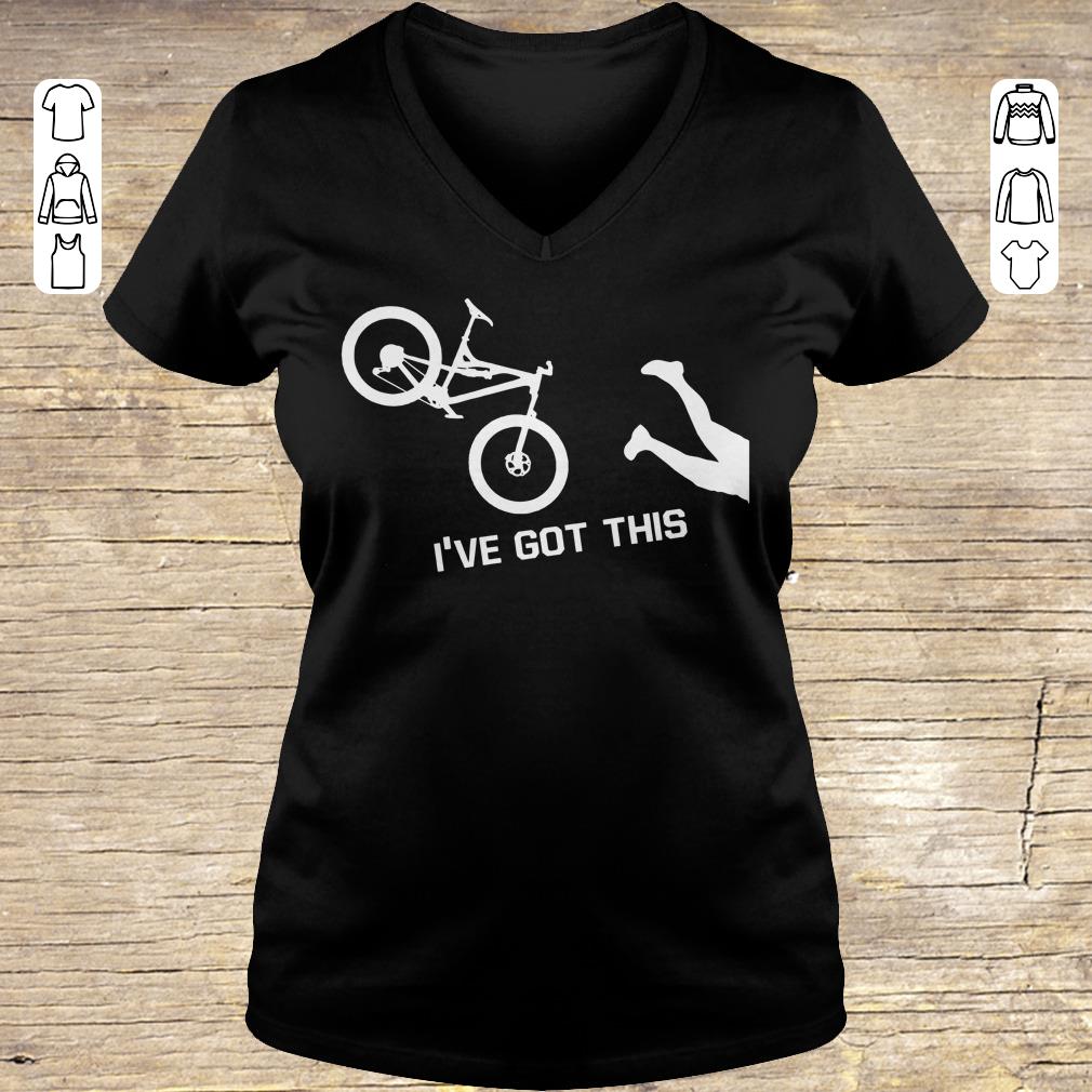 Hot I've Got This Mountain Biking shirt Ladies V-Neck