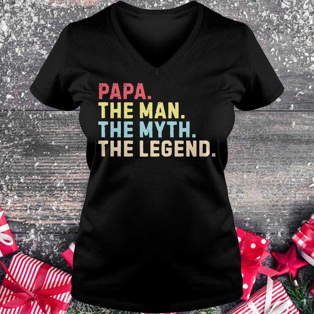 Hot Papa the man the myth the legend shirt Ladies V-Neck