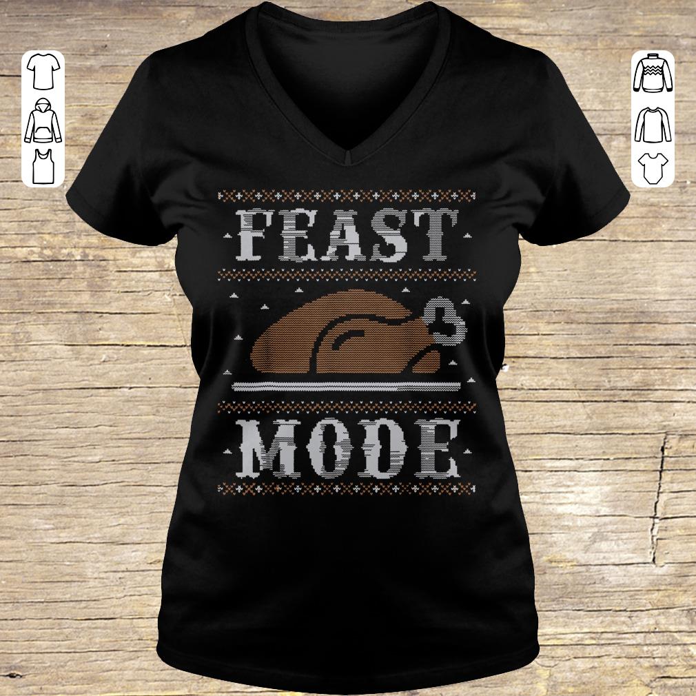 Hot Thanksgiving Feast Mode sweater shirt hoodie Ladies V-Neck