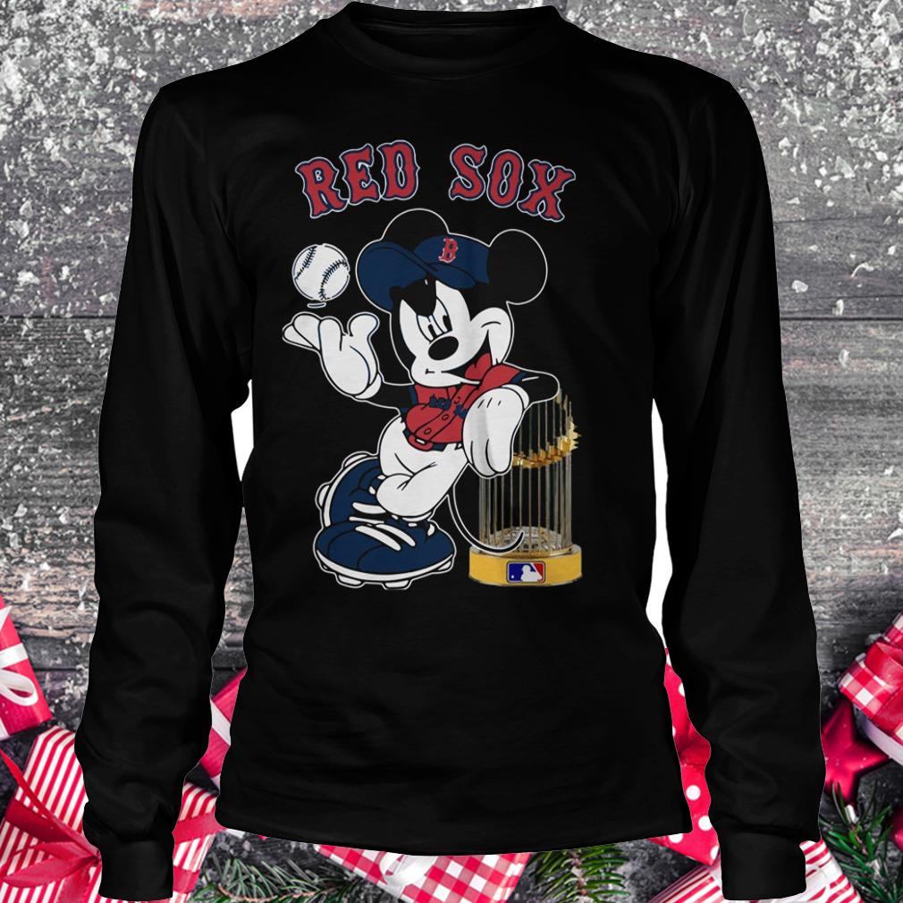 Nice Boston Red Sox Mickey Mouse shirt Longsleeve Tee Unisex