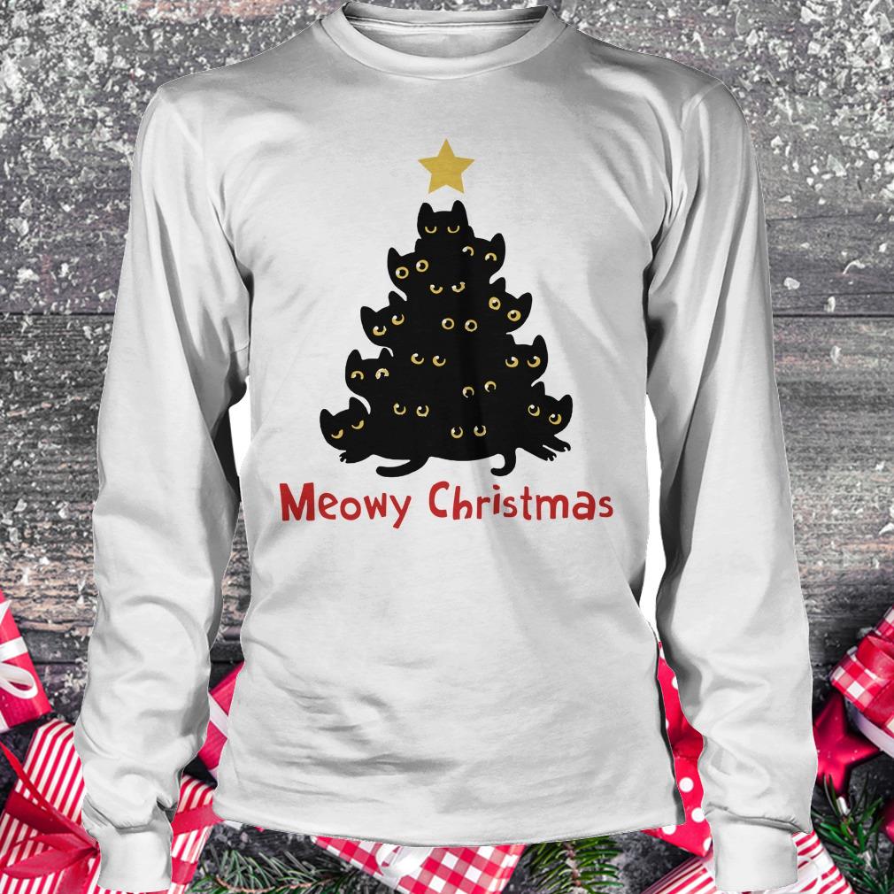 Nice Christmas Tree Cat Meowy sweatshirt Longsleeve Tee Unisex