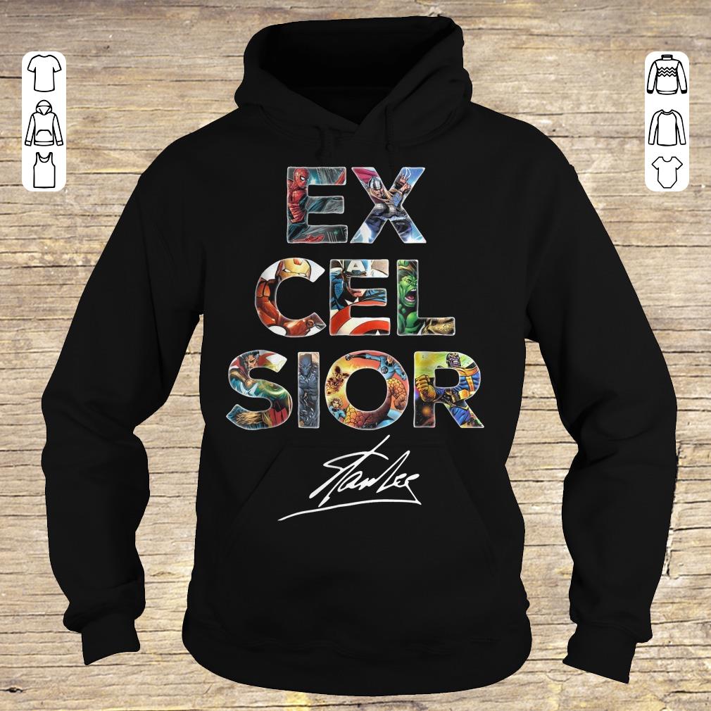 Nice Excelsior Stan Lee Signature shirt sweatshirt Hoodie