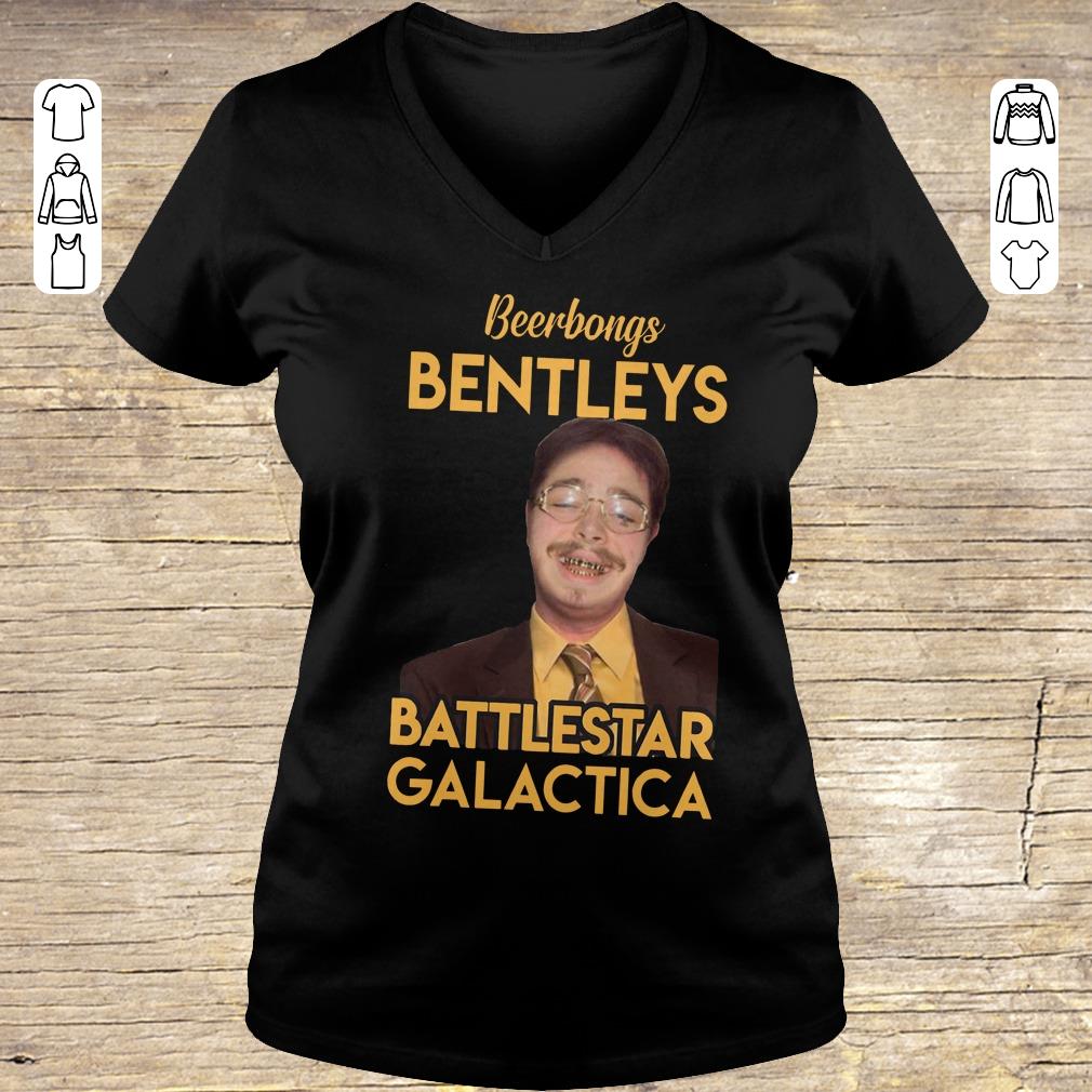 Nice Post Malone berrbongs bentleys battlestar galactica shirt hoodie Ladies V-Neck