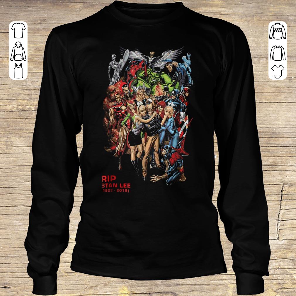Nice Stan Lee with avenger characters and fan graphic shirt Longsleeve Tee Unisex