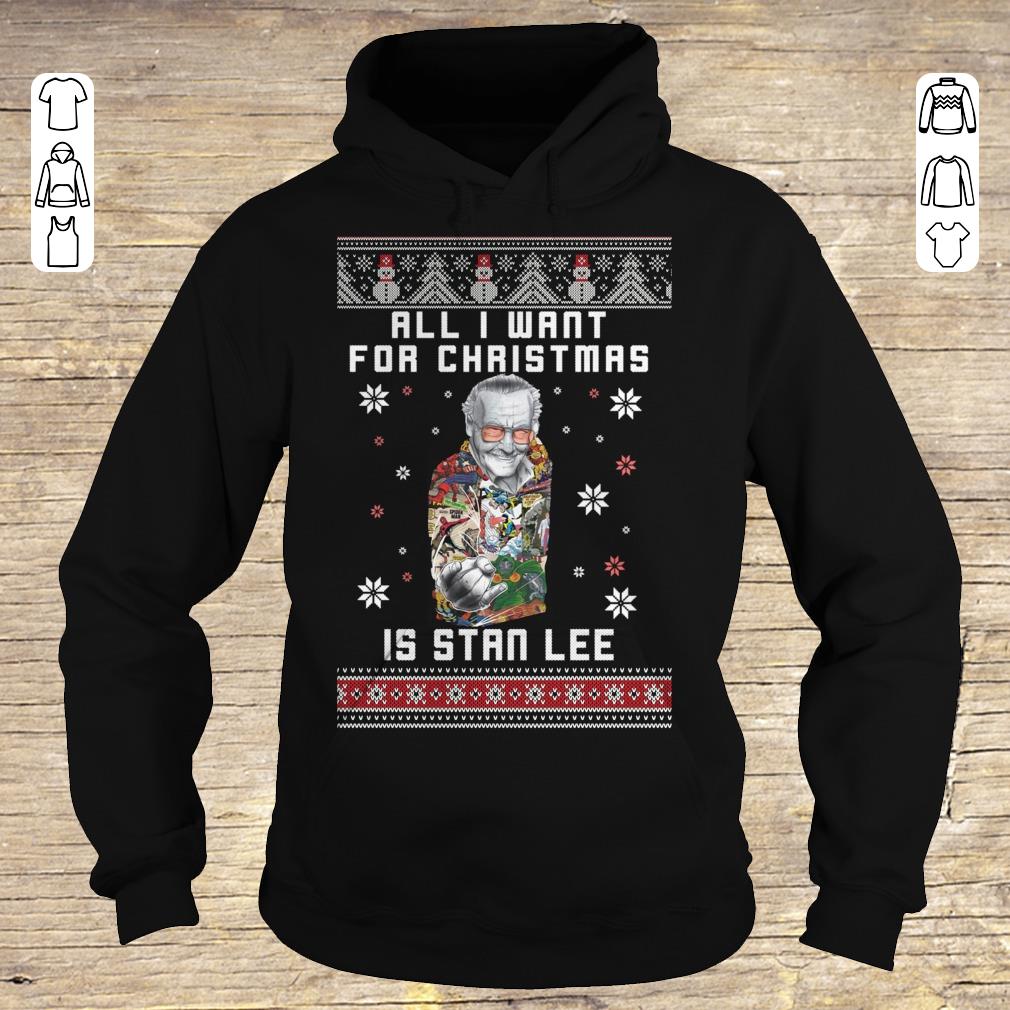 Official All I want for christmas is Stan Lee shirt sweater Hoodie