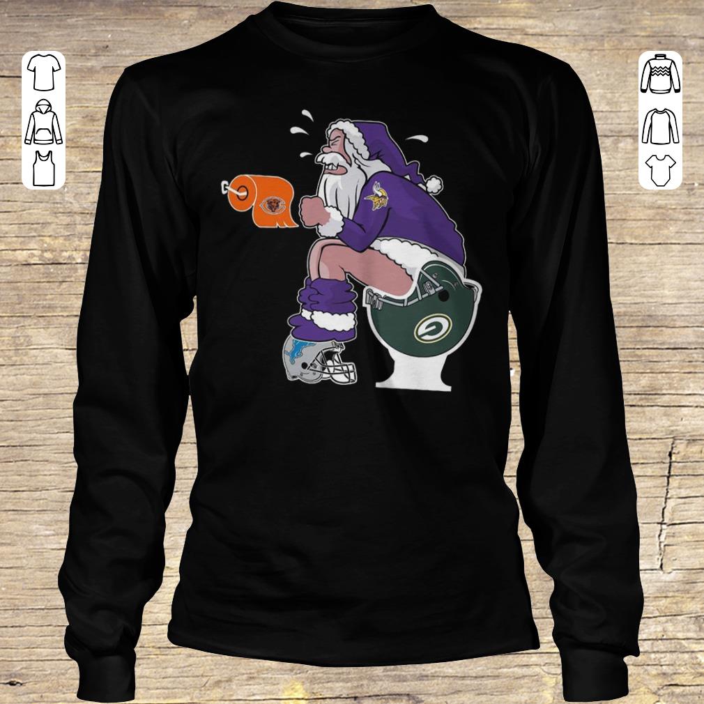 Official Santa Minnesota Vikings Green Bay Packers Toilet shirt Longsleeve Tee Unisex