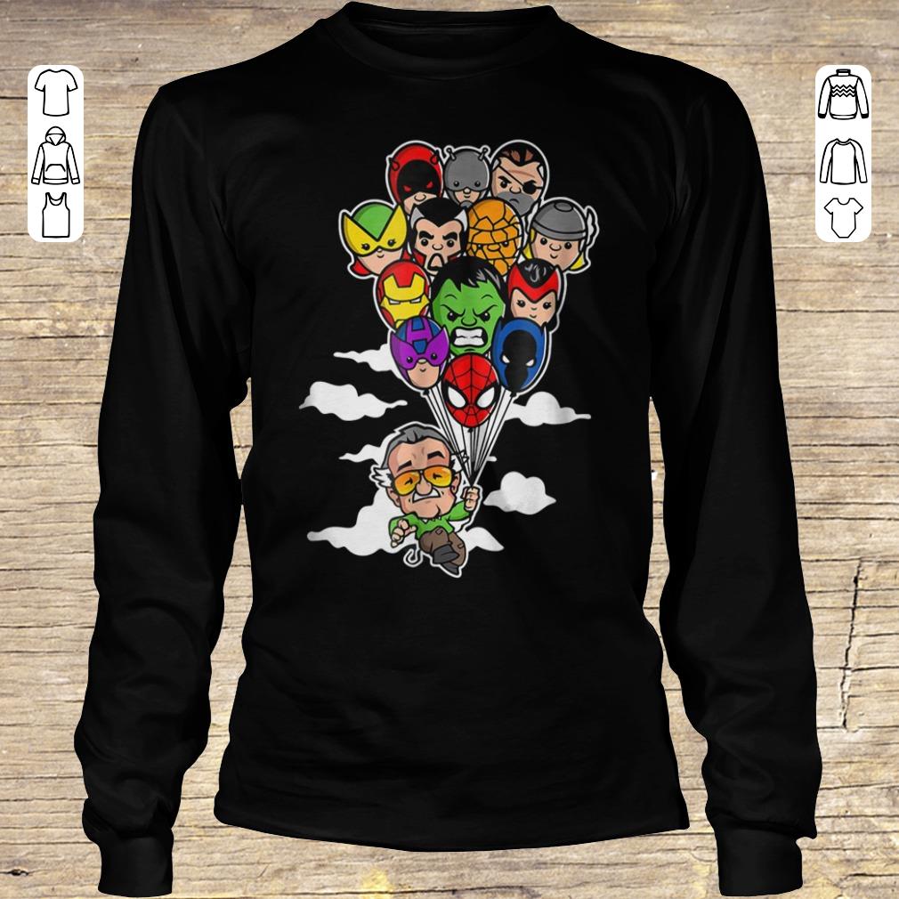 Official Stan Lee holding balloons avengers heroes shirt longsleeve Longsleeve Tee Unisex