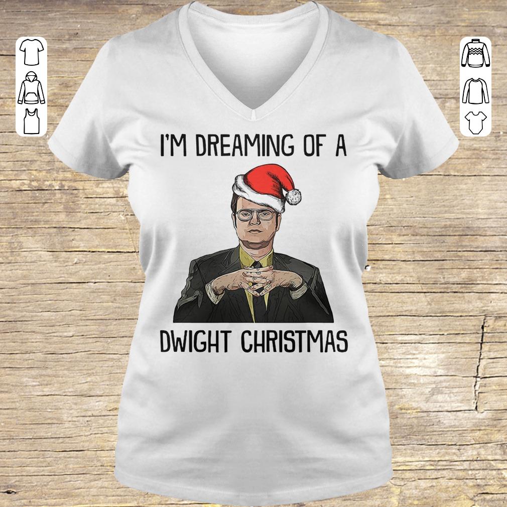Official The Office I'm dreaming of a dwight christmas shirt sweater Ladies V-Neck