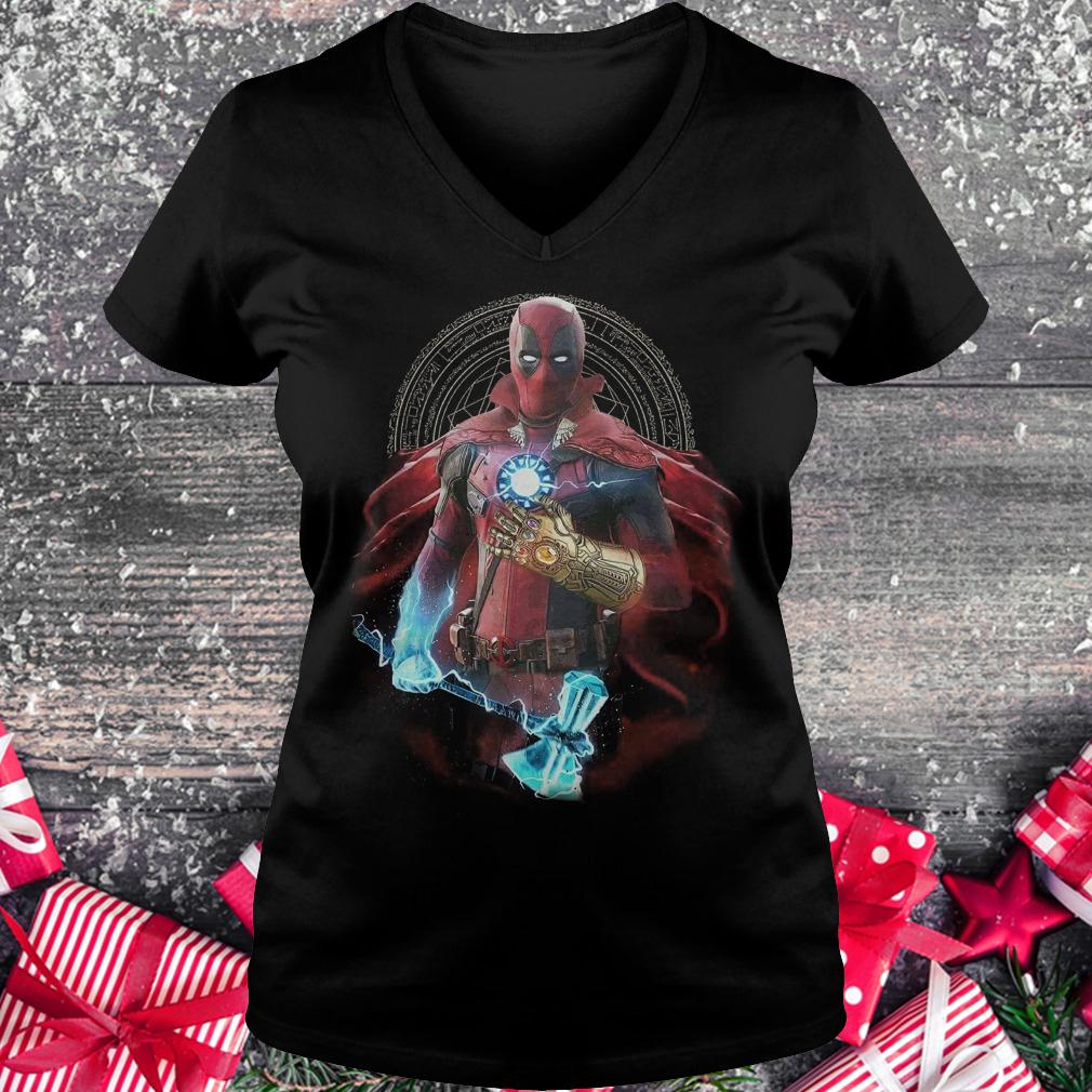 Original Avengers Infinity Deadpool Doctor Strange Iron Man Thanos Thor shirt Ladies V-Neck