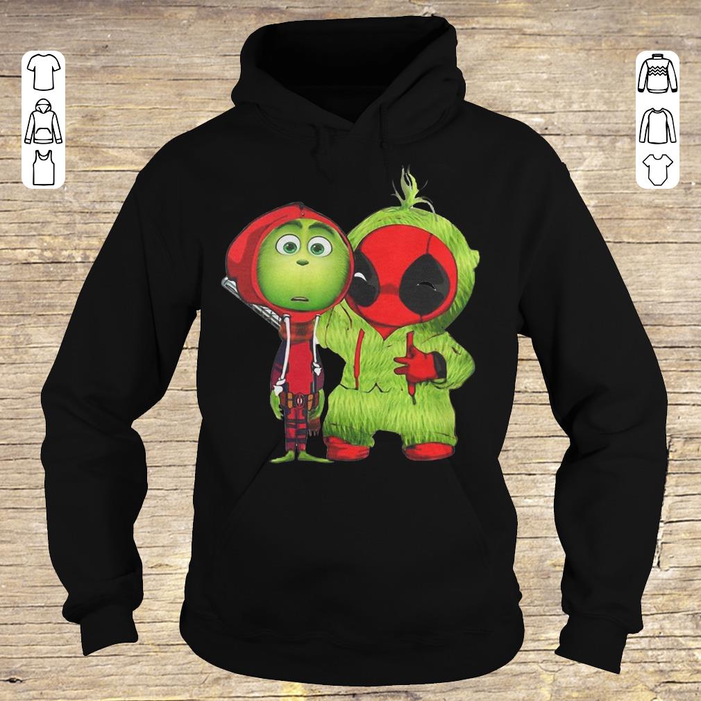 Original Baby Deadpool and Baby Grinch Christmas shirt Hoodie